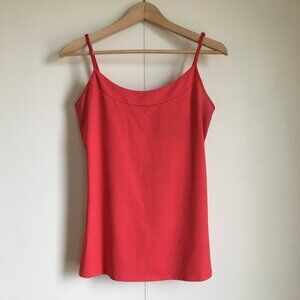RW&CO. Siren Red Sateen Adjustable Strap Camisole - Bold Red V-Neck Cami Large